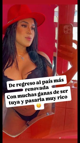 Hola mis amores soy una  hermosa trans de piel ardiente y caribeña de visita en tu ciudad. 
Super caliente y complaciente en la cama, una diosa del placer y la lujuria, las más arrecha y fogosa a la hora de darte placer... Soy kataleya me encanta mamar la verga y tragarla toda entera, me quejo como ninguna, aguanto que me den full verga y también soy descomplicada para darte todo el placer que quieras (versátil y dotada) Me encanta la lencería y los fetiches. No pierdas la oportunidad de cumplir tus fantasías, aprovecha y llama ya! Solo caballeros serios y solventes. Ojo No Curiosos!!!
 ven a pasar las mejores fantasías y fetiche que hayas tenido incluye
Besos 😘
Caricias 🤗
Morbo🤑
Trato de pareja 😎
CUENTO CON DEPARTAMENTO PROPIO Y PRIVADO 🤩TAMBIEN REALIZO TRIOS CON MUJERES TRIPLE AAA
ME GUSTA EL WHISKY Y EL PERICO PARA HACER LAS MEJORES FIESTAS SEA.🥳
Blanca 🤍
Dorada💛
Verde 💚
SOLO HOMBRES SOLVENTES
Tengo departamento propio y privado y también voy a moteles hoteles llámame
realizo tríos fiestas de pareja 💋 si deseas sígueme en instagram @erickamerchan5
 Ven 