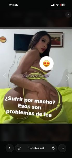 PRIMERO QUE  NADA ARANCELES ALTOS SIN EXCEPCIONES SIN VUELTAS 🥰🥰🥰🥰   

Y ME MANEJO ÚNICAMENTE CON TURNOS PREVIOS ok  .
Hola soy una chica trans morocha 💥ARDIENTE A FULL💥💣COLITA MUY CALIENTE 💣 SUPER COMPLETA ❤❤ 

FOTOS VERDADERAS Y SIEMPRE ACTUALIZADAS! 

TU NENA TRANS 
Experta en Principiantes
JUEGO PREVIO BIEN CALIENTE ONDA NOVIOS BESOS MIMOS😍😍
 💦💦
 👅🍑

TE ESPERO PARA PASAR UN LINDO MOMENTO DE MORBO Y PLACER🔥😈🔥 
CUENTO con lugar Propio Y DISCRETO

SIEMPRE DISPONIBLE 😈